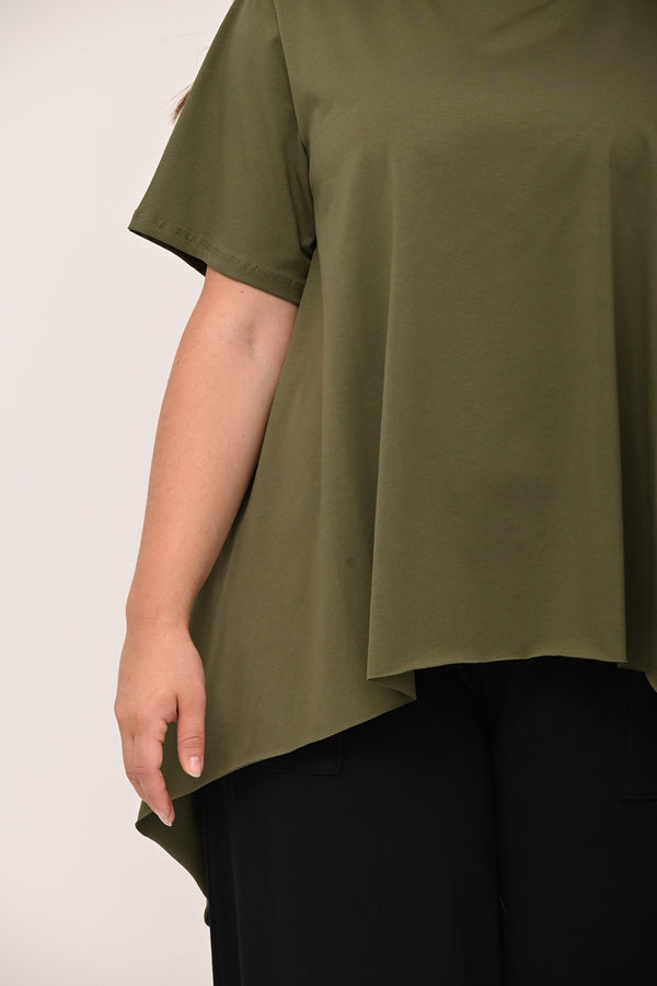 Maglia svasata orlo vivo - Verde militare