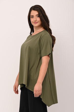 Maglia svasata orlo vivo - Verde militare