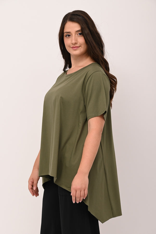 Maglia svasata orlo vivo - Verde militare