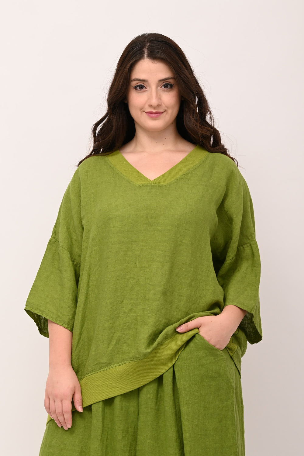 Blusa bordo elastico - Pesto