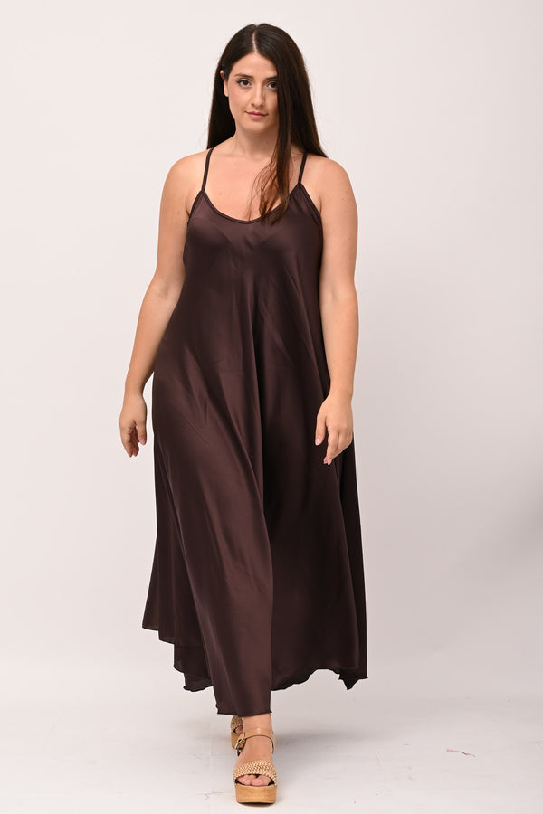 Abito sottoveste raso - Moro