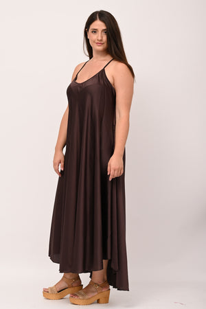 Abito sottoveste raso - Moro
