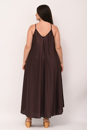 Abito sottoveste raso - Moro