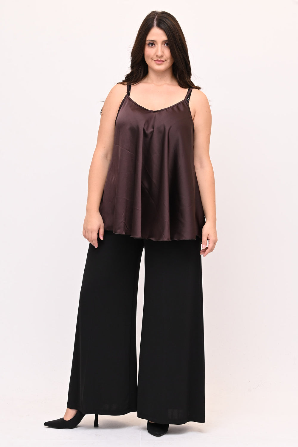 Top raso svasato - Moro