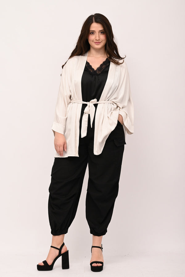 Kimono satin - Bianco