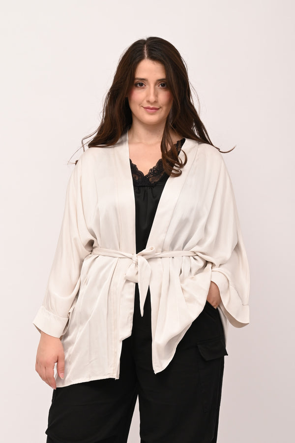 Kimono satin - Bianco