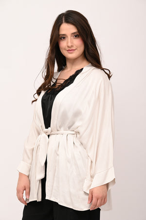 Kimono satin - Bianco
