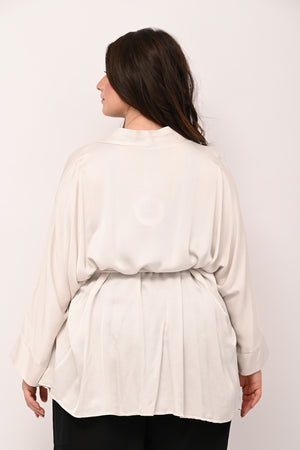 Kimono satin - Bianco