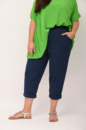 Pantalone baggy cotone - Blu