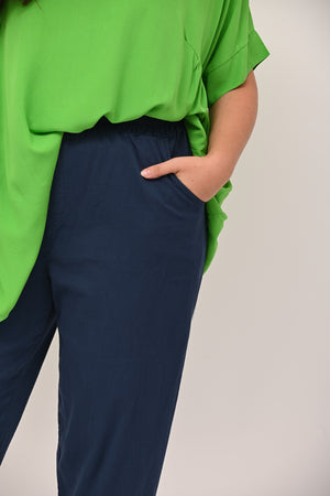 Pantalone baggy cotone - Blu