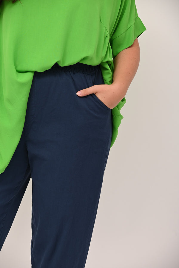 Pantalone baggy cotone - Blu
