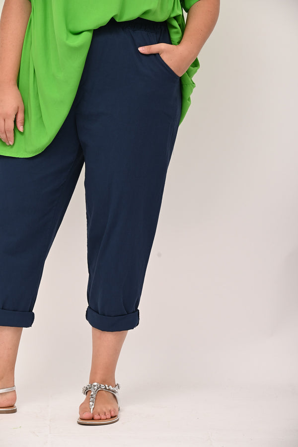 Pantalone baggy cotone - Blu