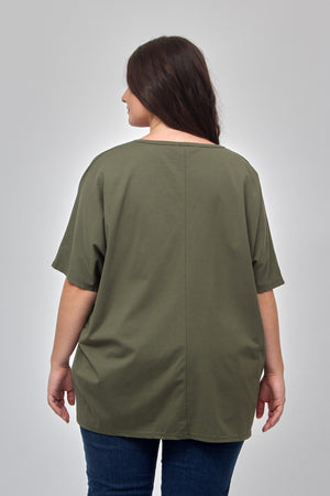 T-shirt over tagli - Militare