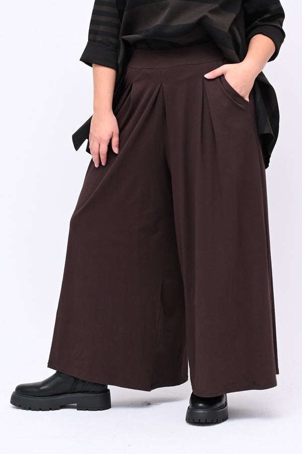 Pantapalazzo jersey pinces - Moro