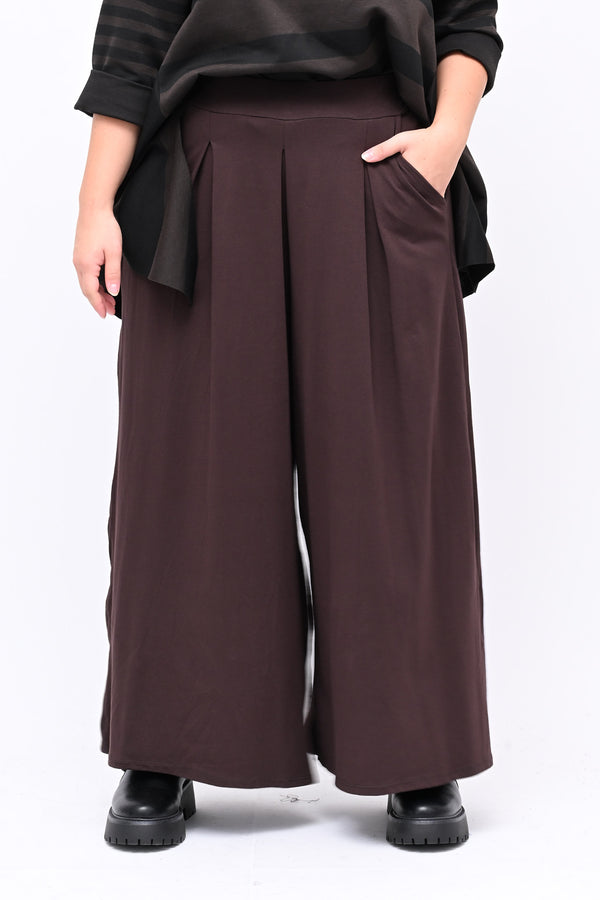 Pantapalazzo jersey pinces - Moro