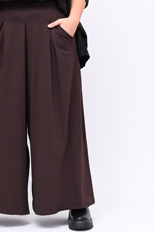Pantapalazzo jersey pinces - Moro