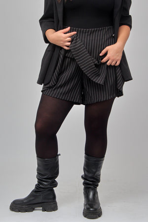 Shorts gonna gessato - Nero