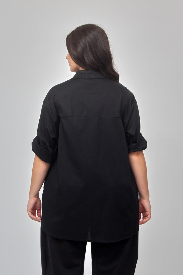 Camicia scatola strass - Nero