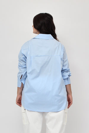 Camicia cuore love - Celeste