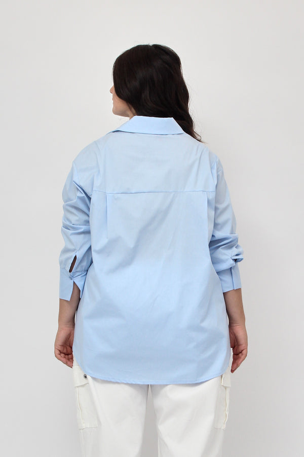Camicia cuore love - Celeste