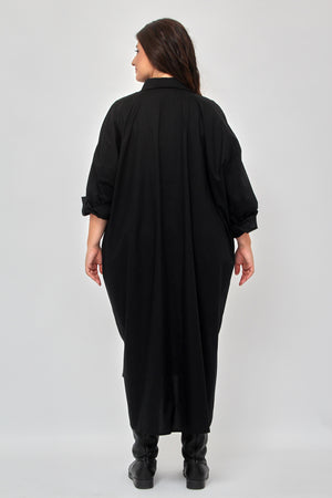 Abito camicia spille - Nero