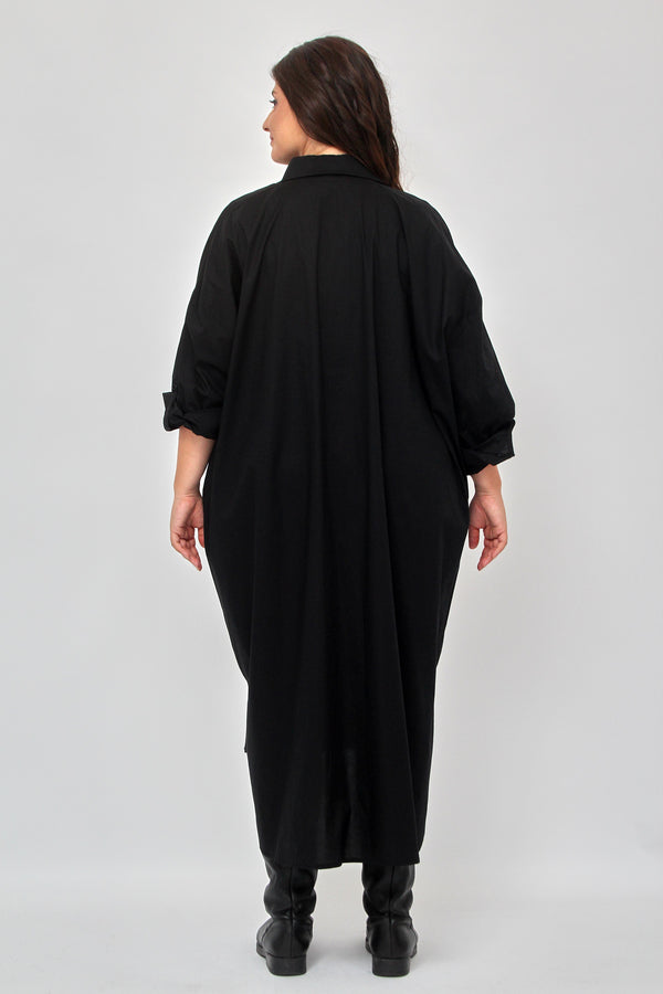 Abito camicia spille - Nero