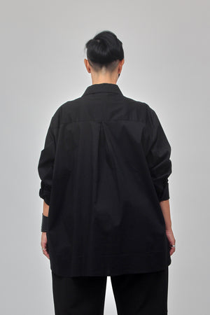 Camicia soli strass - Nero