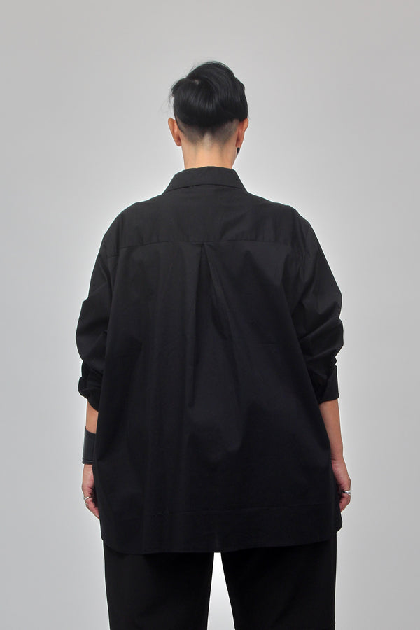 Camicia soli strass - Nero