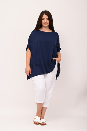 Pantalone baggy cotone - Bianco