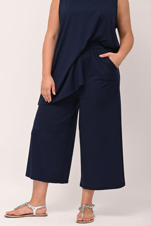 Gaucho jersey cuciture - Blu
