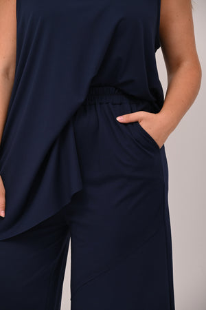 Gaucho jersey cuciture - Blu