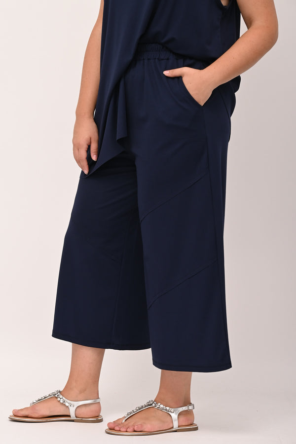 Gaucho jersey cuciture - Blu