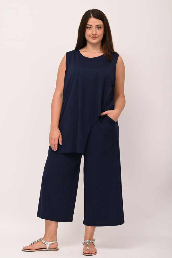 Gaucho jersey cuciture - Blu