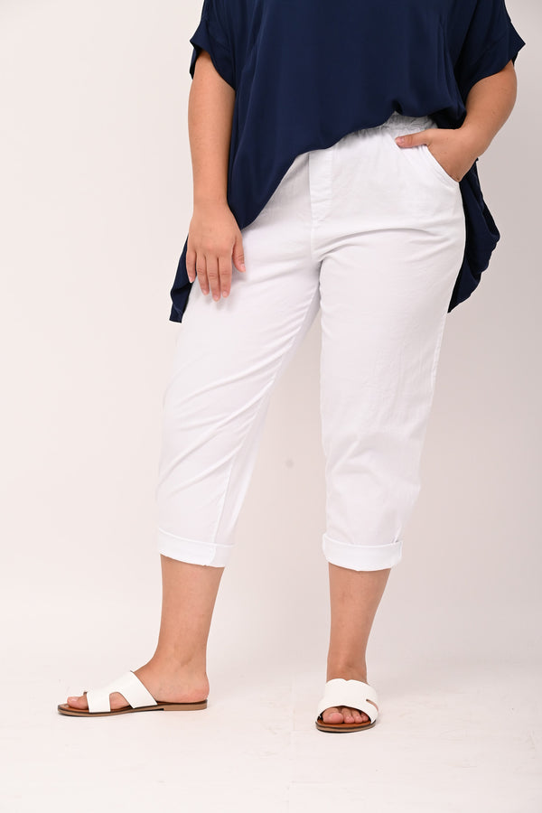 Pantalone baggy cotone - Bianco