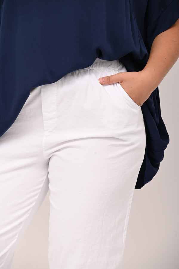 Pantalone baggy cotone - Bianco