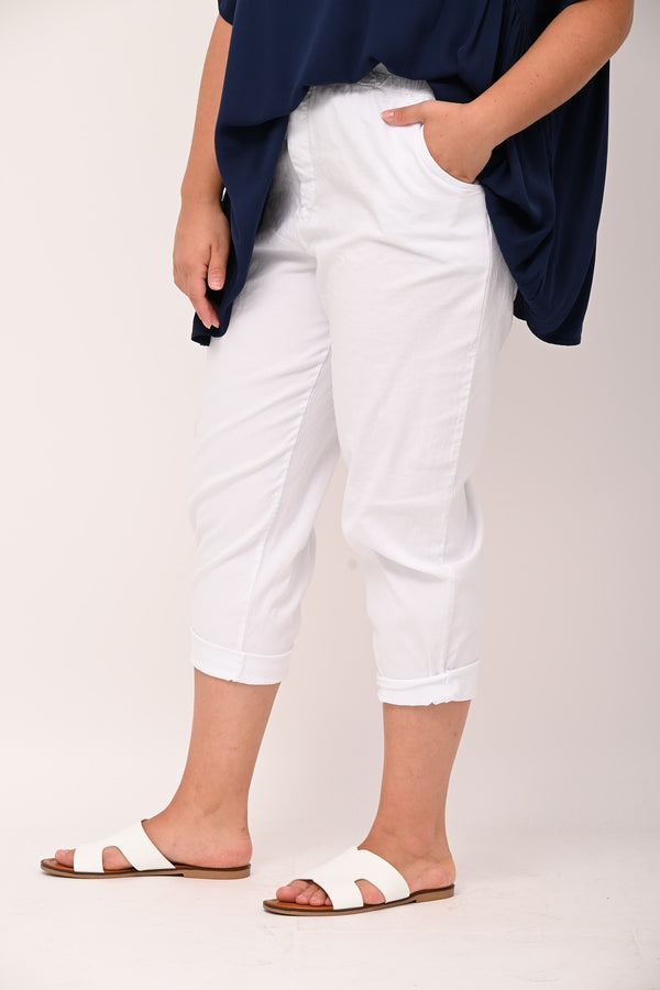 Pantalone baggy cotone - Bianco