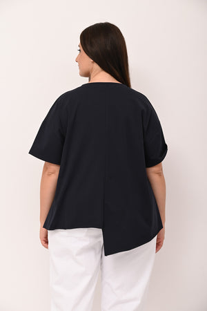 Maglia zip punta - Blu