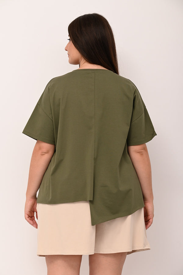 Maglia zip punta - Verde militare