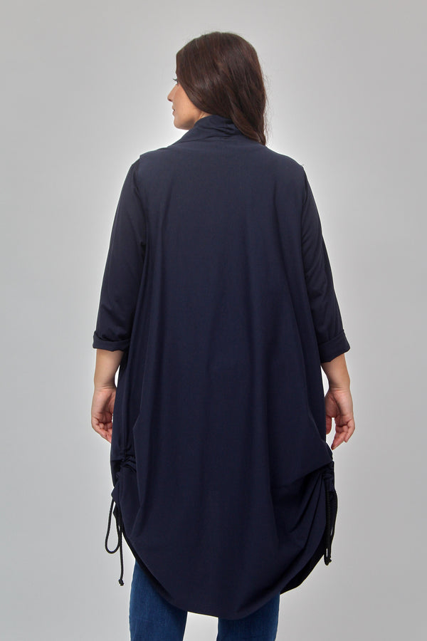 Gilet collo arricciato - Blu