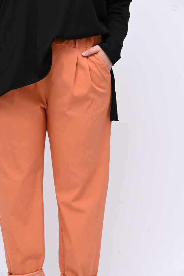 Pantalone bengalina over - Ruggine