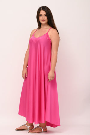 Abito sottoveste raso - Fuxia