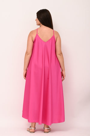 Abito sottoveste raso - Fuxia