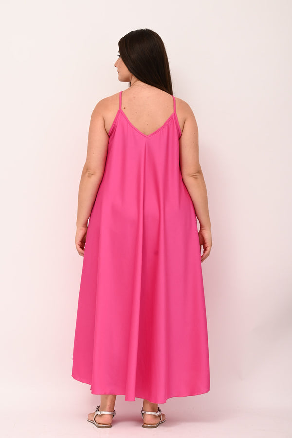 Abito sottoveste raso - Fuxia