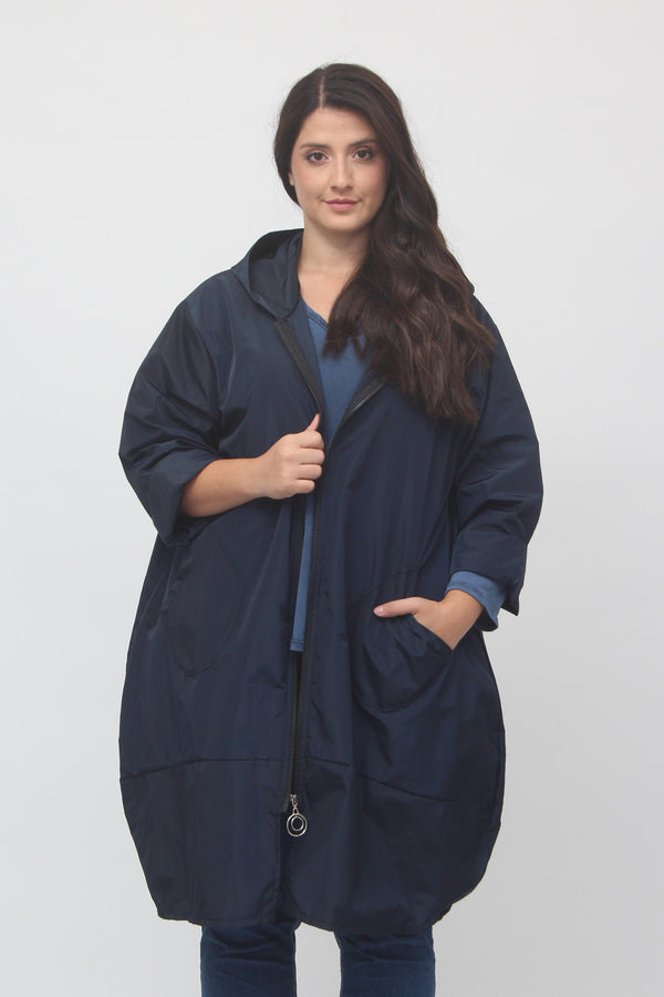Trench zip ovetto - Blu