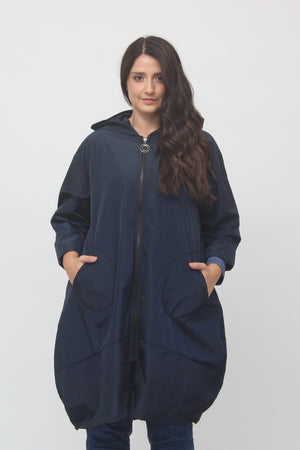Trench zip ovetto - Blu