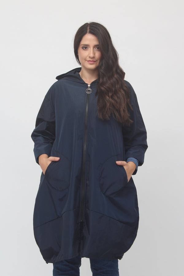 Trench zip ovetto - Blu