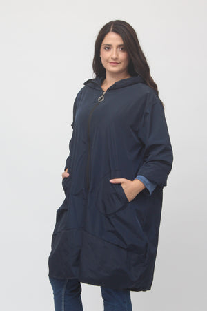 Trench zip ovetto - Blu