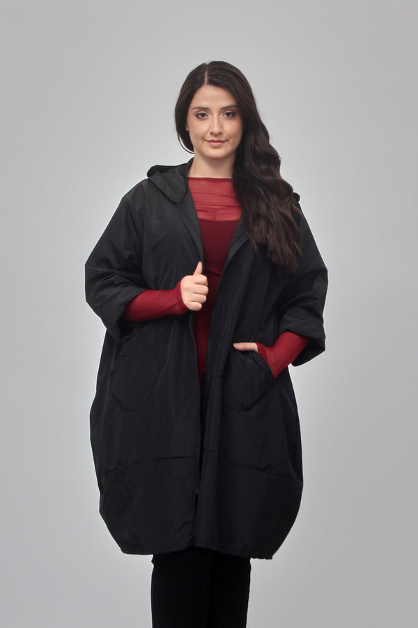Trench zip ovetto - Nero