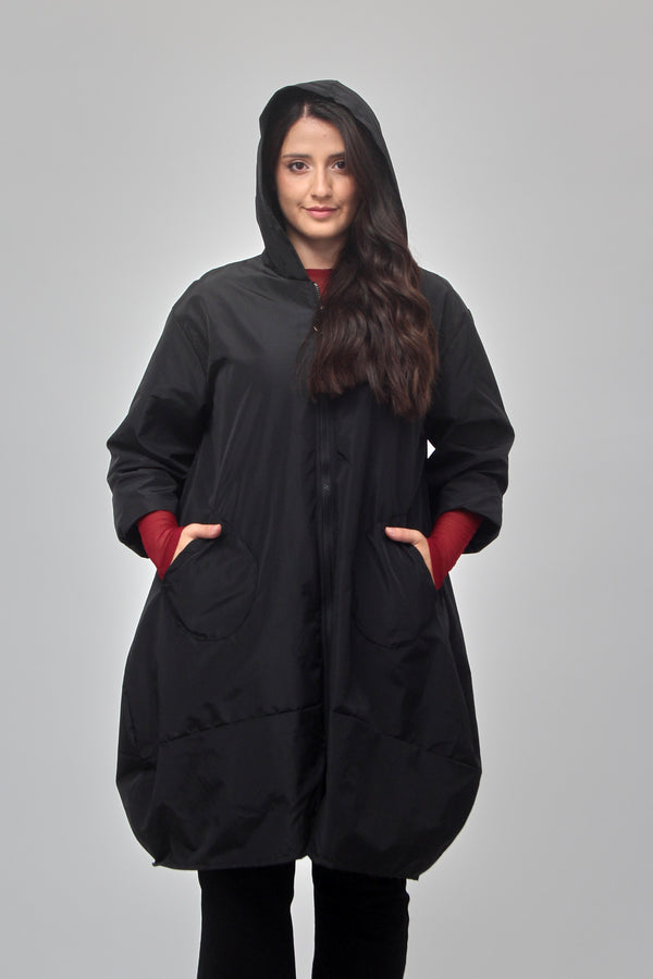 Trench zip ovetto - Nero