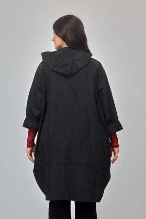 Trench zip ovetto - Nero